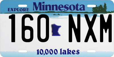 MN license plate 160NXM