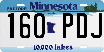 MN license plate 160PDJ