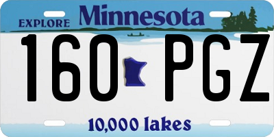 MN license plate 160PGZ