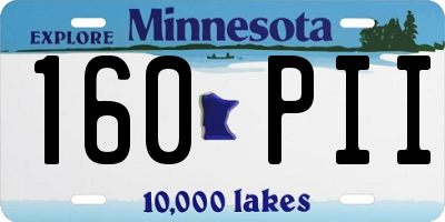 MN license plate 160PII