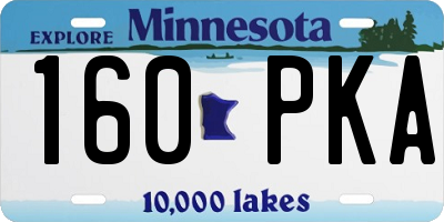 MN license plate 160PKA