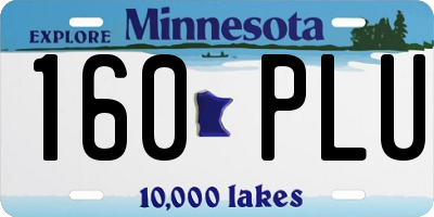 MN license plate 160PLU