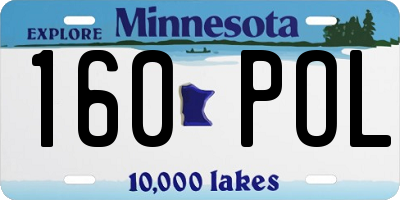 MN license plate 160POL