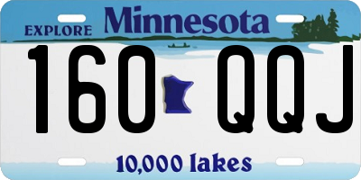 MN license plate 160QQJ