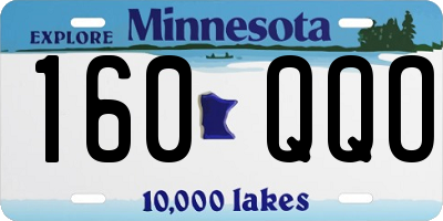 MN license plate 160QQO