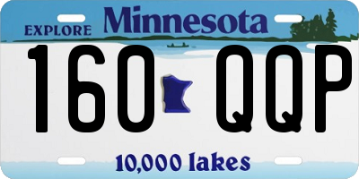 MN license plate 160QQP