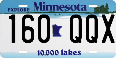 MN license plate 160QQX