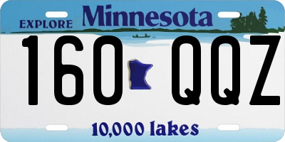 MN license plate 160QQZ