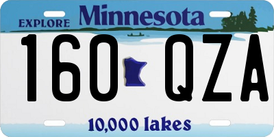 MN license plate 160QZA