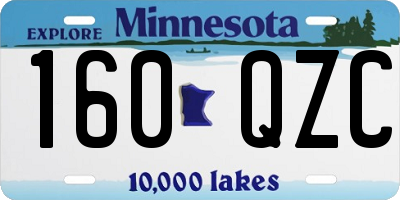 MN license plate 160QZC