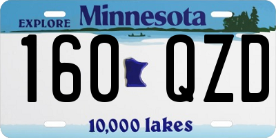 MN license plate 160QZD