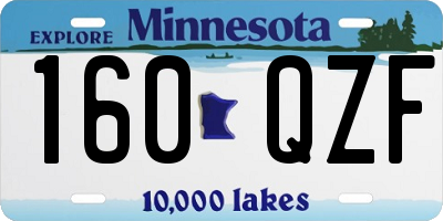 MN license plate 160QZF