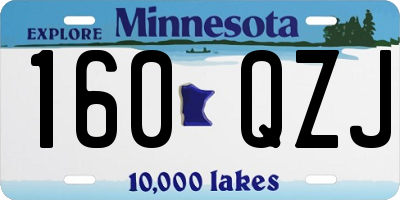 MN license plate 160QZJ