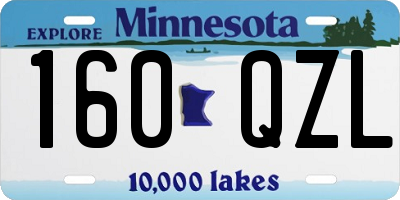 MN license plate 160QZL