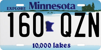 MN license plate 160QZN
