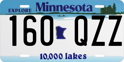 MN license plate 160QZZ