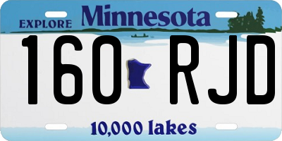 MN license plate 160RJD