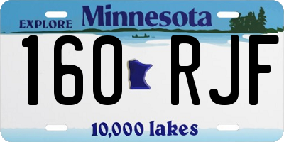 MN license plate 160RJF