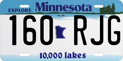 MN license plate 160RJG