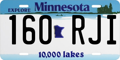 MN license plate 160RJI