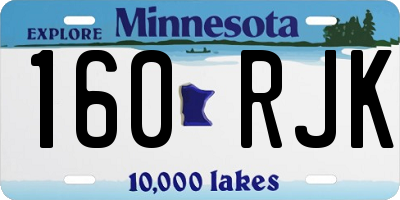 MN license plate 160RJK