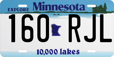 MN license plate 160RJL