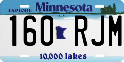 MN license plate 160RJM
