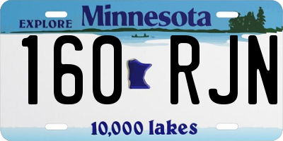 MN license plate 160RJN