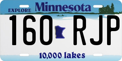 MN license plate 160RJP
