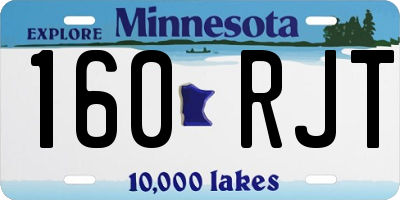 MN license plate 160RJT