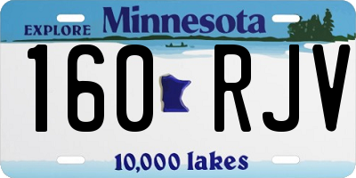 MN license plate 160RJV