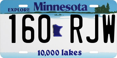 MN license plate 160RJW