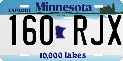 MN license plate 160RJX
