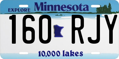 MN license plate 160RJY