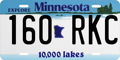 MN license plate 160RKC