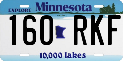 MN license plate 160RKF