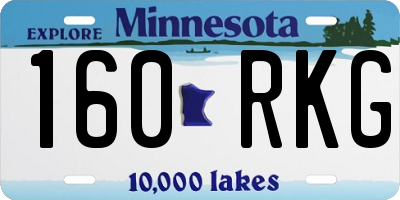 MN license plate 160RKG