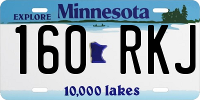 MN license plate 160RKJ