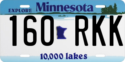 MN license plate 160RKK