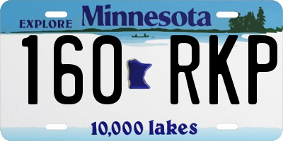 MN license plate 160RKP