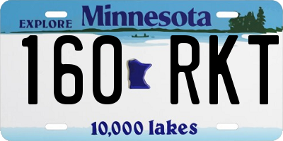 MN license plate 160RKT
