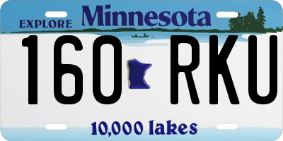 MN license plate 160RKU