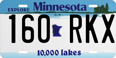 MN license plate 160RKX