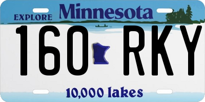 MN license plate 160RKY