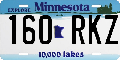 MN license plate 160RKZ
