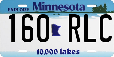 MN license plate 160RLC