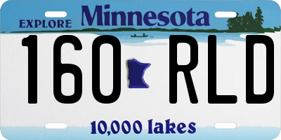 MN license plate 160RLD