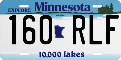 MN license plate 160RLF