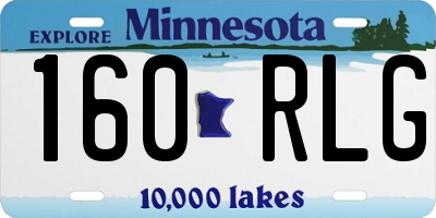 MN license plate 160RLG