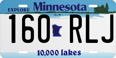 MN license plate 160RLJ